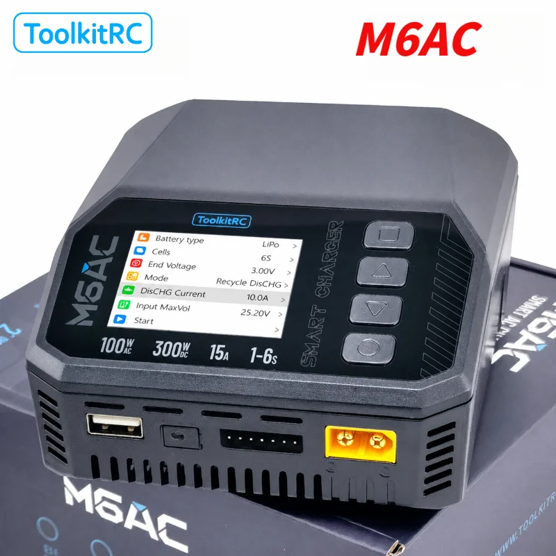 ToolkitRC M6AC RC Lipo battery charger for RC Model FPV Drone Car Airplane 1-6S LiHV Life Battery Fast Charging
ToolkitRC M6AC RC Lipo battery charger for RC Model FPV Drone Car Airplane 1-6S LiHV Life Battery Fast Charging