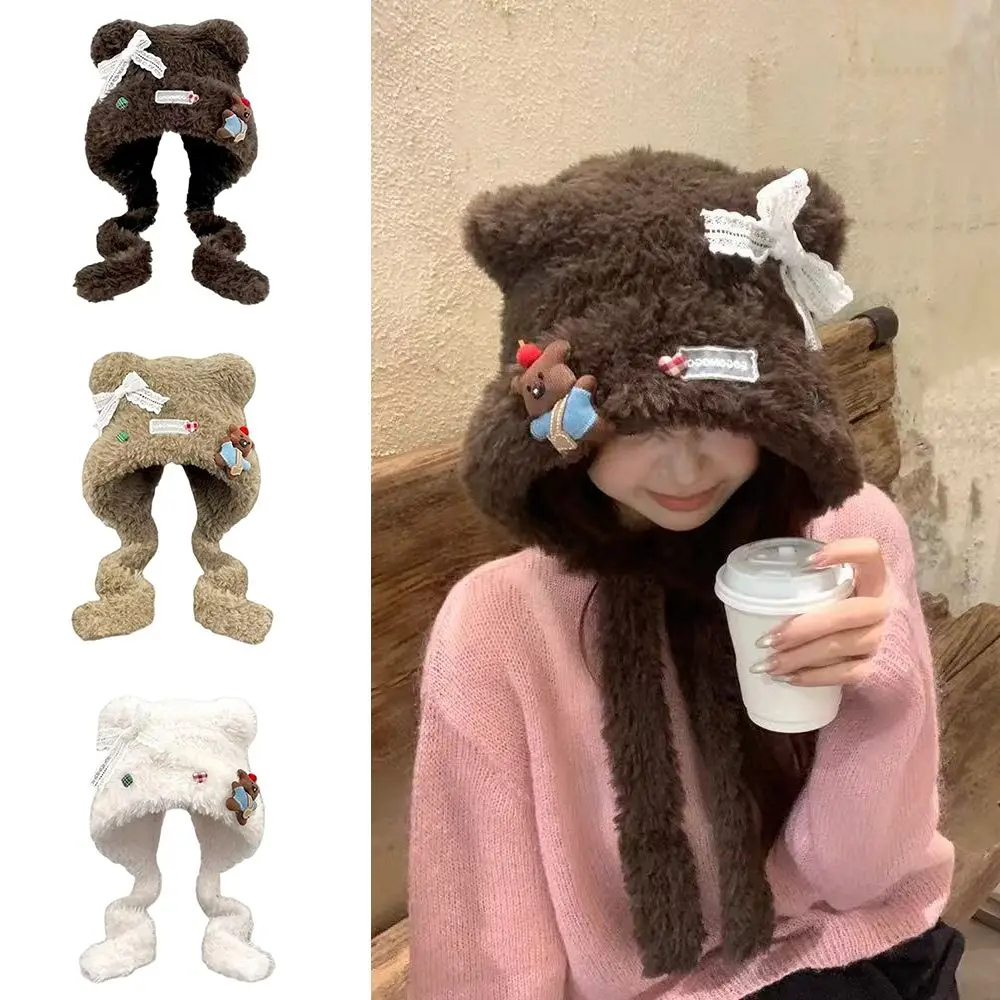 Fashion Warm Thick Knitted Hat Bow-knot Windproof Beanies Hat Little Bear Coldproof Ear Protection Cap Outdoor Sports
Fashion Warm Thick Knitted Hat Bow-knot Windproof Beanies Hat Little Bear Coldproof Ear Protection Cap Outdoor Sports