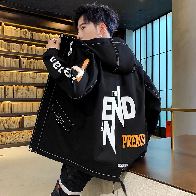 Pop Spring Autumn Plus Size M-4XL Men's Jacket Hooded Windbreaker Street Coats Fashion Outwear Top Jackets Youth Clothing
Pop Spring Autumn Plus Size M-4XL Men's Jacket Hooded Windbreaker Street Coats Fashion Outwear Top Jackets Youth Clothing