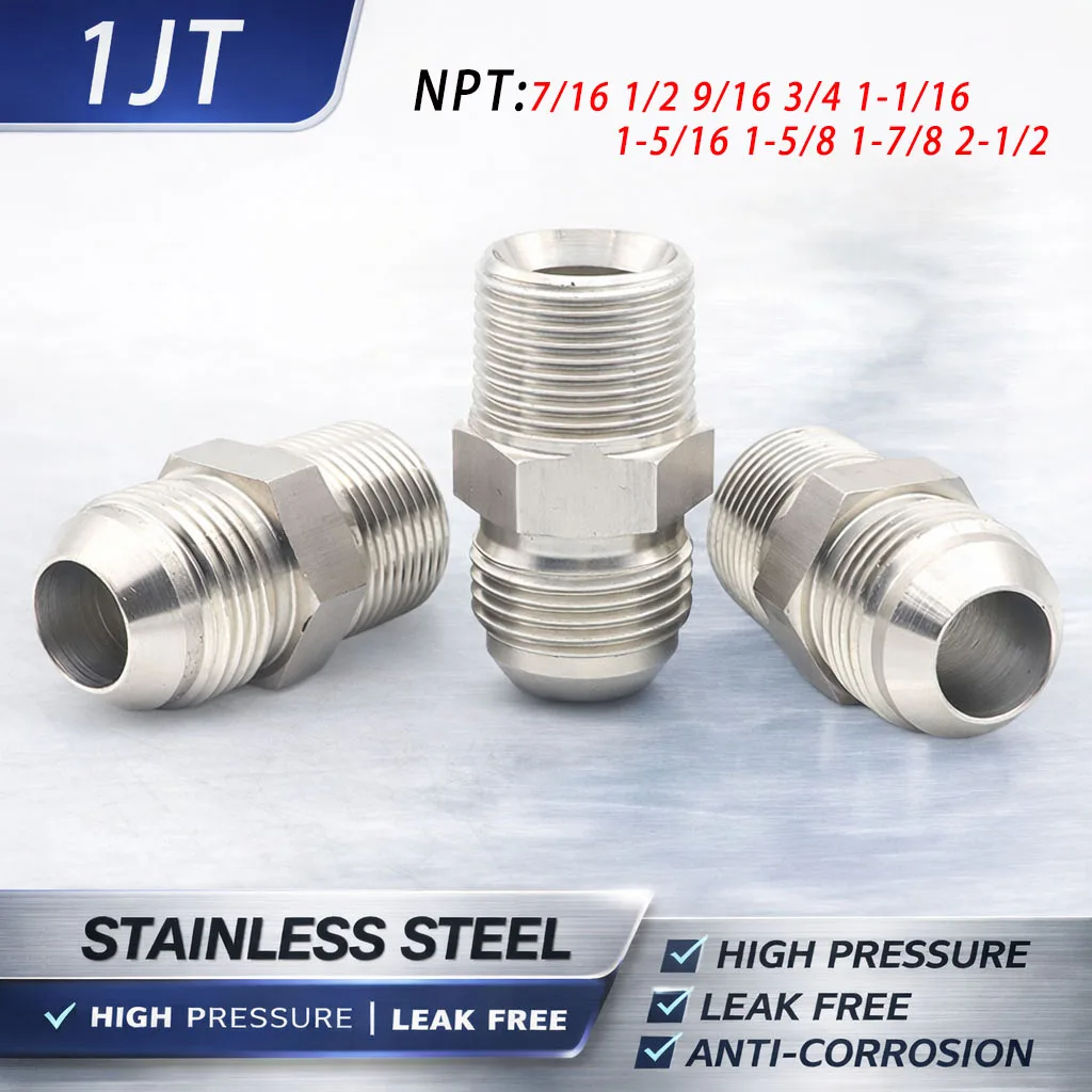 1JT joint NPT D-type to British R-cone thread 74 degree external cone thread hydraulic 304 stainless steel joint AN4~AN20
1JT joint NPT D-type to British R-cone thread 74 degree external cone thread hydraulic 304 stainless steel joint AN4~AN20
