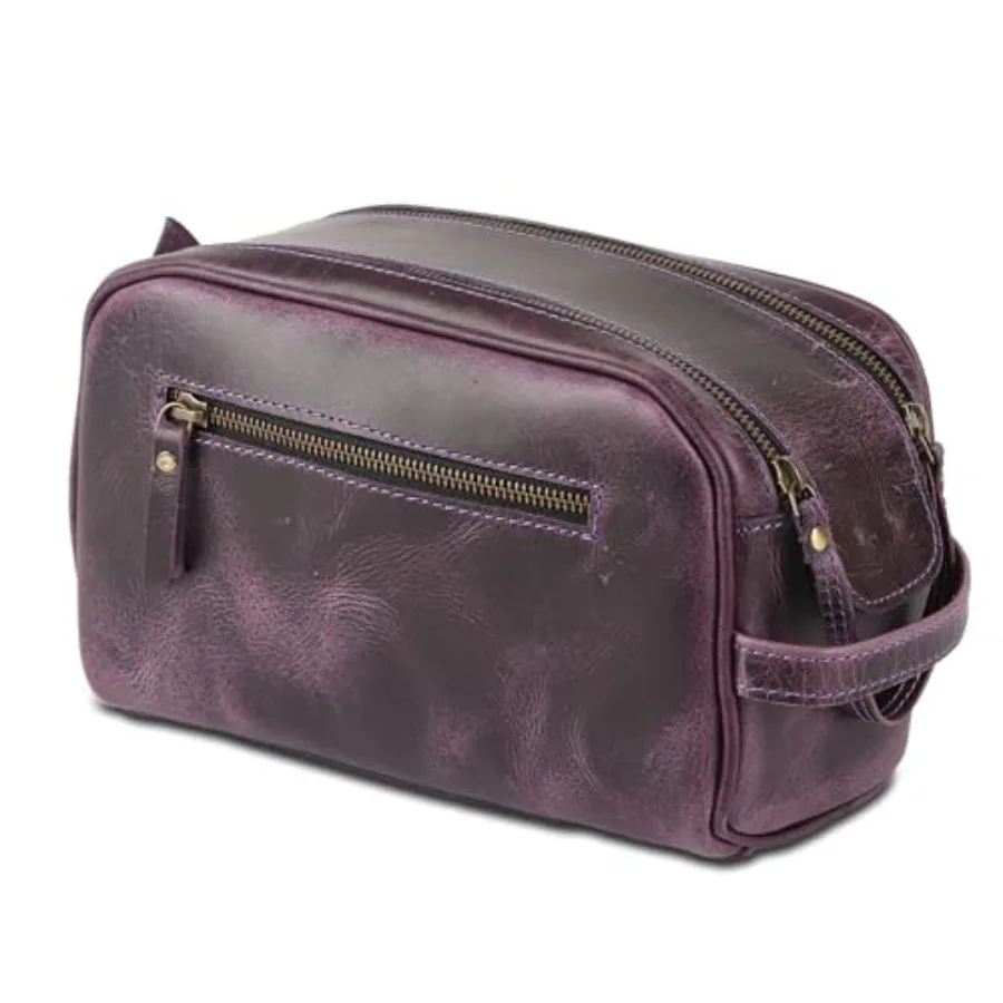 Travel Toiletry Bag Premium Leather Dopp Kit for Men and Women with Water-Resistant Lining and Spacious Zippered Organizer
Travel Toiletry Bag Premium Leather Dopp Kit for Men and Women with Water-Resistant Lining and Spacious Zippered Organizer