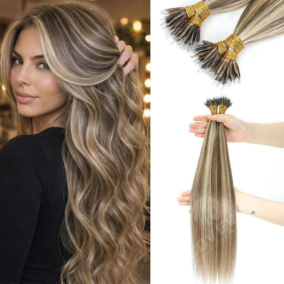 Natural Remy Straight Hair Extensions Set with Nano Rings Keratin Capsule Human Hair Micro Beads Loop for Easy Installation
Natural Remy Straight Hair Extensions Set with Nano Rings Keratin Capsule Human Hair Micro Beads Loop for Easy Installation