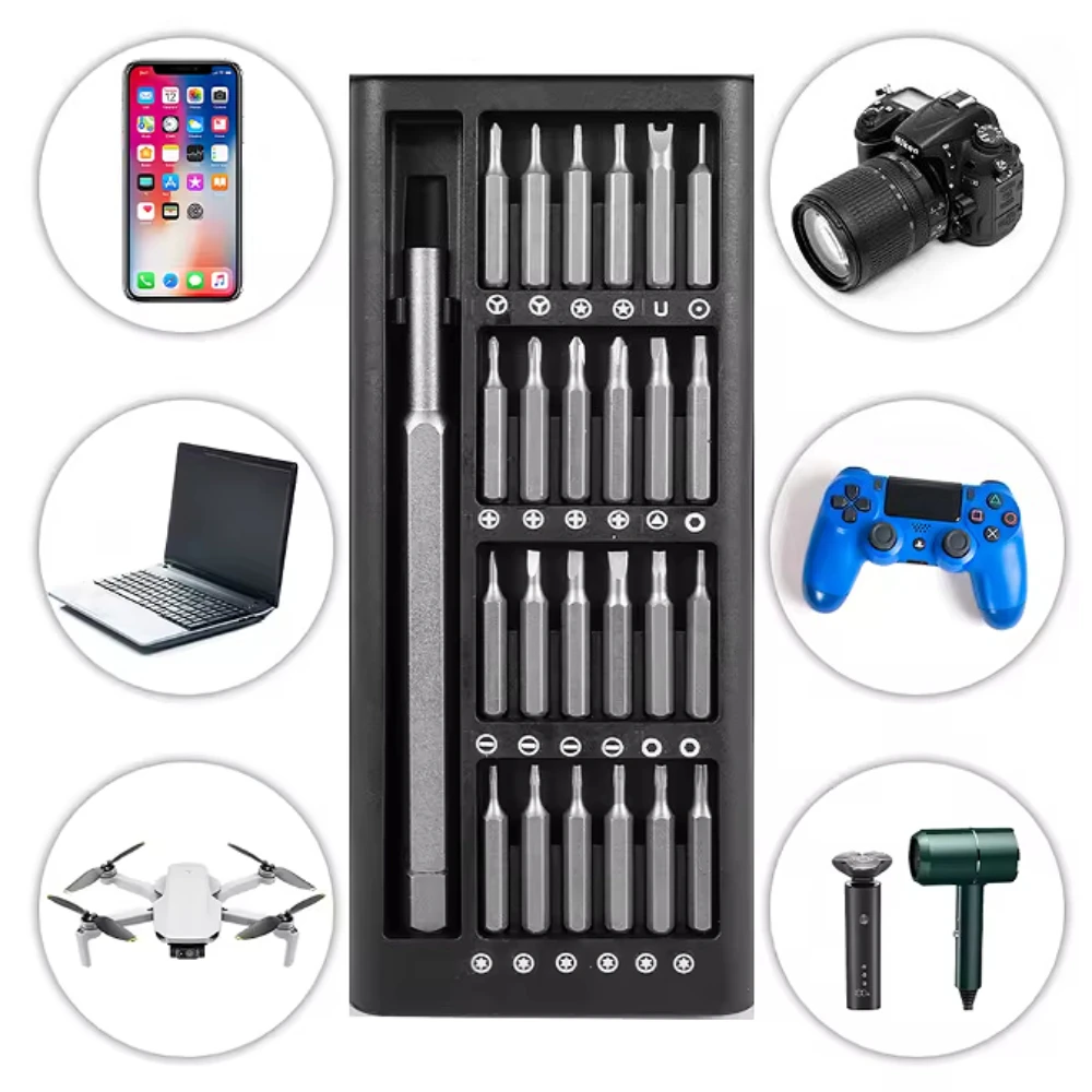 Magnetic Precision Screwdriver Set Mini Tools Kit for Mobile Phone PC Repair Professional Hardware with Torx Hex Bits