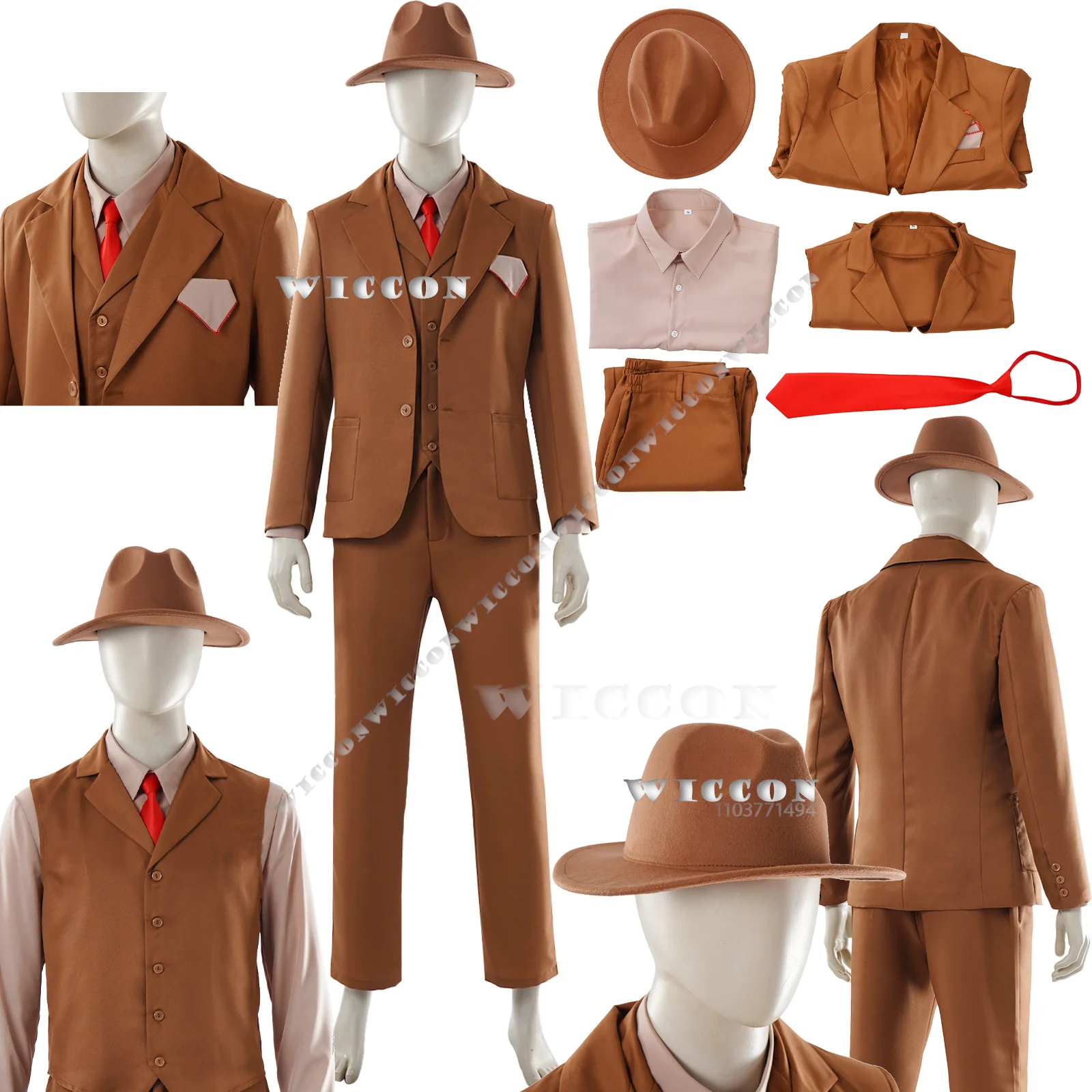 Herry Anime Tv Big Boss Bad Man Cosplay Costume Brown Dress Full Set Man Cos Clothes Hat Coat Vest Pant Shirt Halloween Party
Herry Anime Tv Big Boss Bad Man Cosplay Costume Brown Dress Full Set Man Cos Clothes Hat Coat Vest Pant Shirt Halloween Party