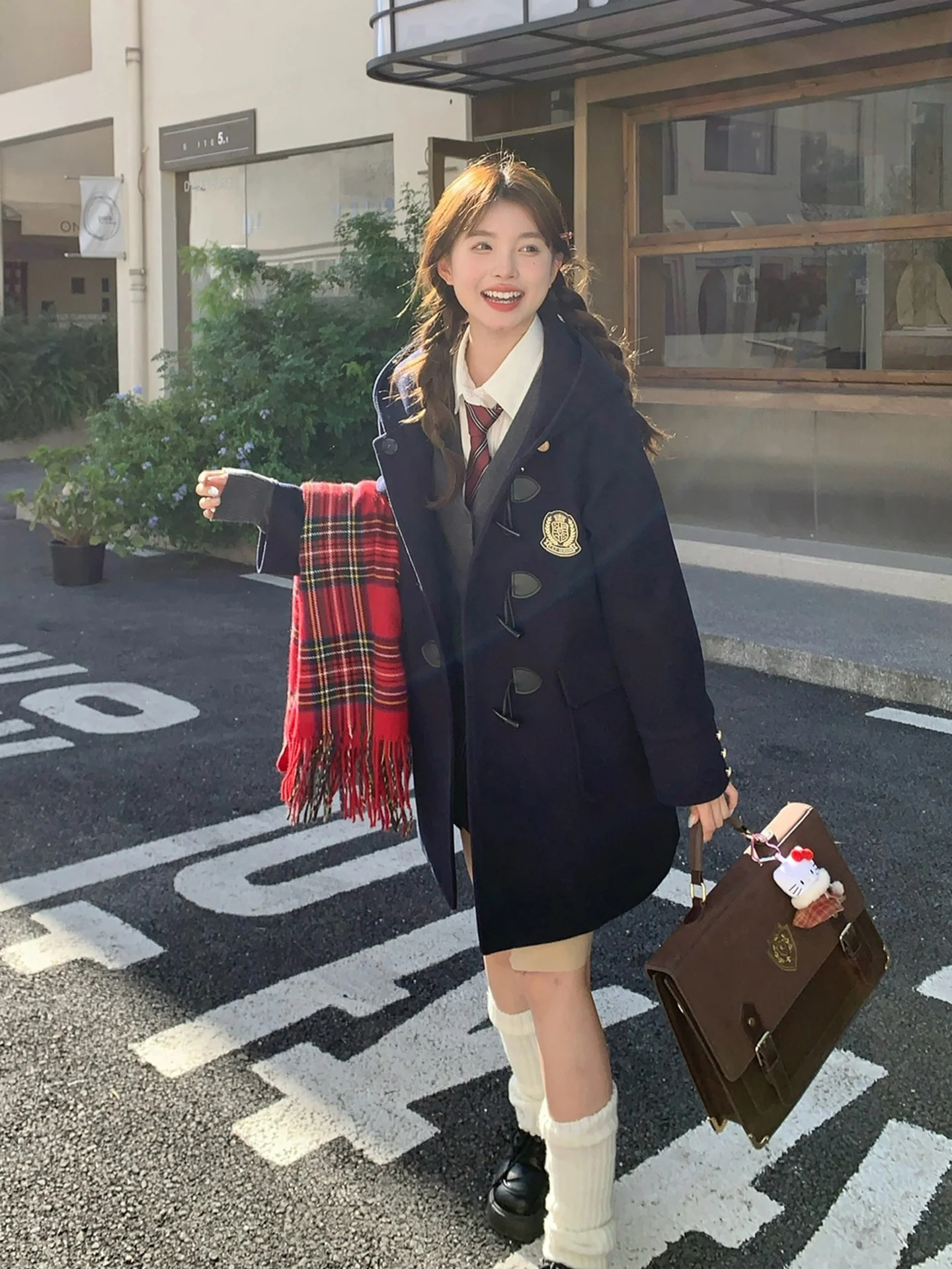 Tokyo Annual Record JK Coat Navy Winter Mid-Length Woolen Jaet with Hood Button-Up College Sle Straight Cut Polyester
Tokyo Annual Record JK Coat Navy Winter Mid-Length Woolen Jaet with Hood Button-Up College Sle Straight Cut Polyester