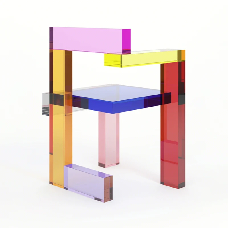 Nordic minimalist acrylic stool modern light luxury high sense creative splicing color Internet celebrity crystal chair back
Nordic minimalist acrylic stool modern light luxury high sense creative splicing color Internet celebrity crystal chair back