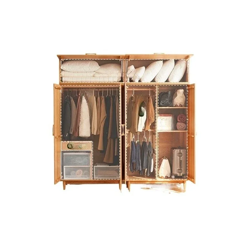Nordic Japanese-style cherry wood solid wood wardrobe household bedroom combination storage two-door large wardrobe black 
Nordic Japanese-style cherry wood solid wood wardrobe household bedroom combination storage two-door large wardrobe black
