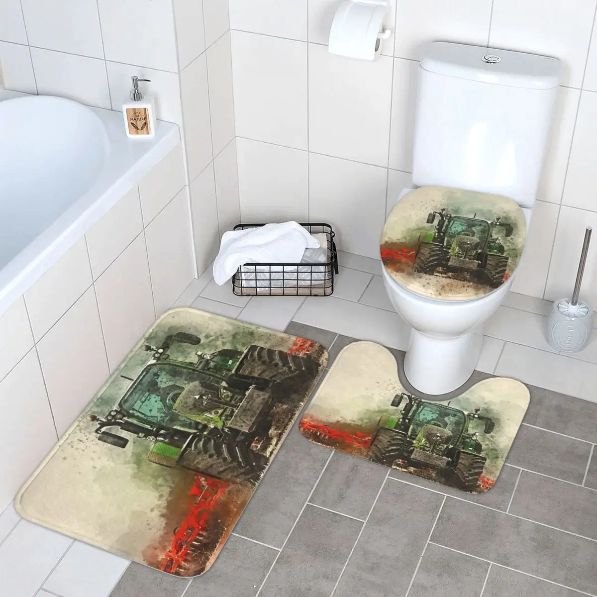 Fendt Tractor Grafting 3-х предметный коврик для ванной комнаты, набор для ванной комнаты, крышка унитаза, домашний декор, нескользящий ковер, напольный коврик
Fendt Tractor Grafting 3-х предметный коврик для ванной комнаты, набор для ванной комнаты, крышка унитаза, домашний декор, нескользящий ковер, напольный коврик