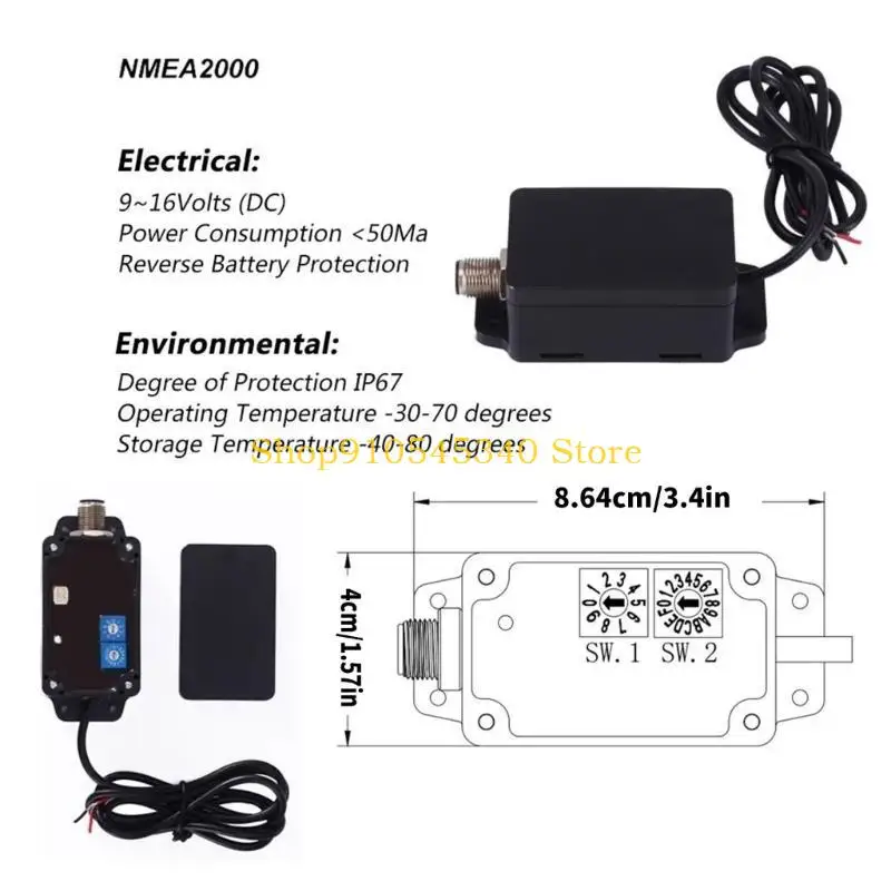U2JA High Compatibility Marine Grade NMEA2000 Converter for Boat Yacht Fuel Water Gauge CX5001 Waterproof Seamless Connection
U2JA High Compatibility Marine Grade NMEA2000 Converter for Boat Yacht Fuel Water Gauge CX5001 Waterproof Seamless Connection