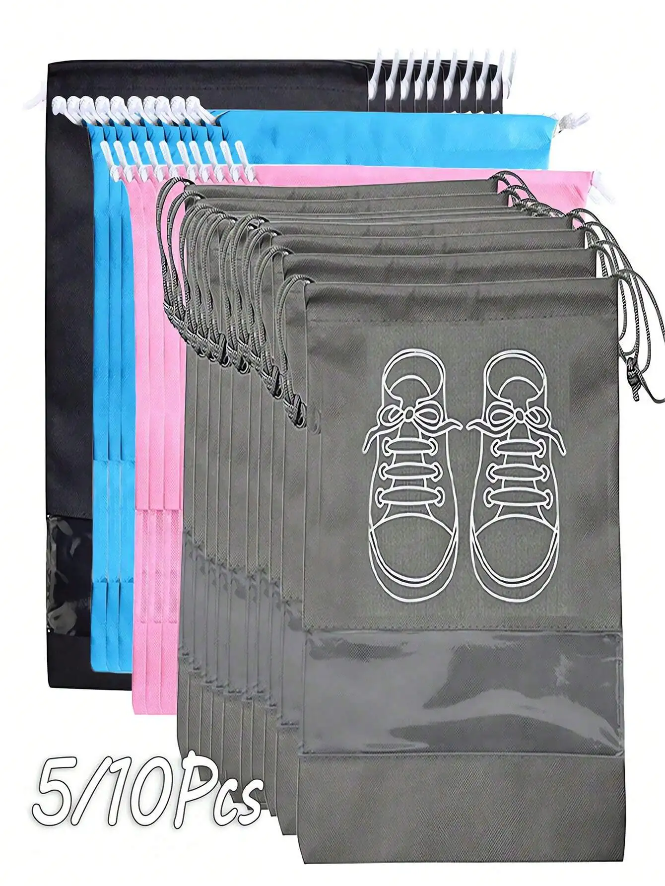 10pcs Disposable Non-Woven Anti-Yellow Bag Solid Color Shoe Bag Grey Non-Woven Fabric Dustproof Shoe Covers Shoe Bags Moisture-
10pcs Disposable Non-Woven Anti-Yellow Bag Solid Color Shoe Bag Grey Non-Woven Fabric Dustproof Shoe Covers Shoe Bags Moisture-