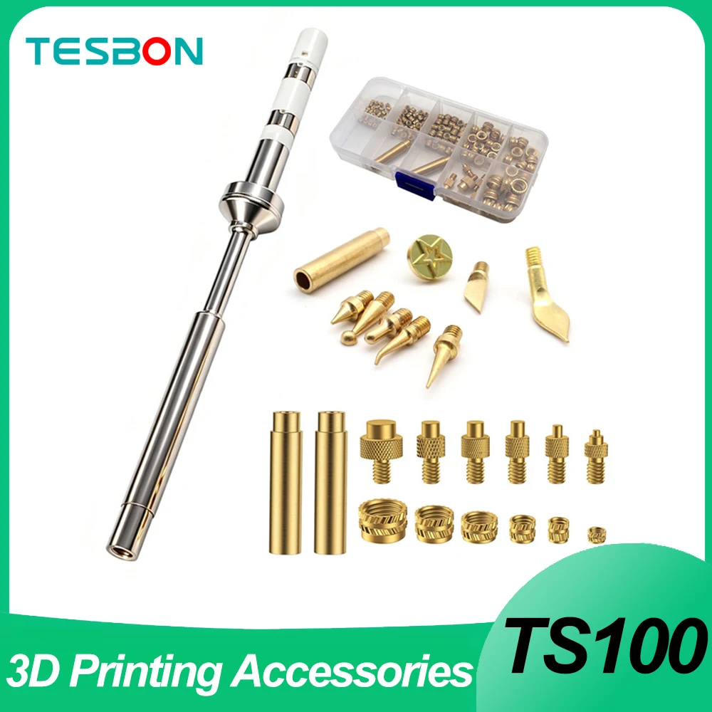 138PCS Brass Hot Melt Insert Knurled Nut Kit with 3D Printing Trimming Tool for Pine64 TS100 TS101 Soldering Iron Accessories
138PCS Brass Hot Melt Insert Knurled Nut Kit with 3D Printing Trimming Tool for Pine64 TS100 TS101 Soldering Iron Accessories