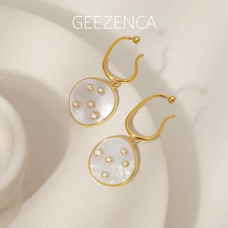 GEEZENCA French Chic 925 Silver White Mother of Pearl Zircon Earrings For Women No Piercing Hanging Dangle Earring 2023 New
GEEZENCA French Chic 925 Silver White Mother of Pearl Zircon Earrings For Women No Piercing Hanging Dangle Earring 2023 New