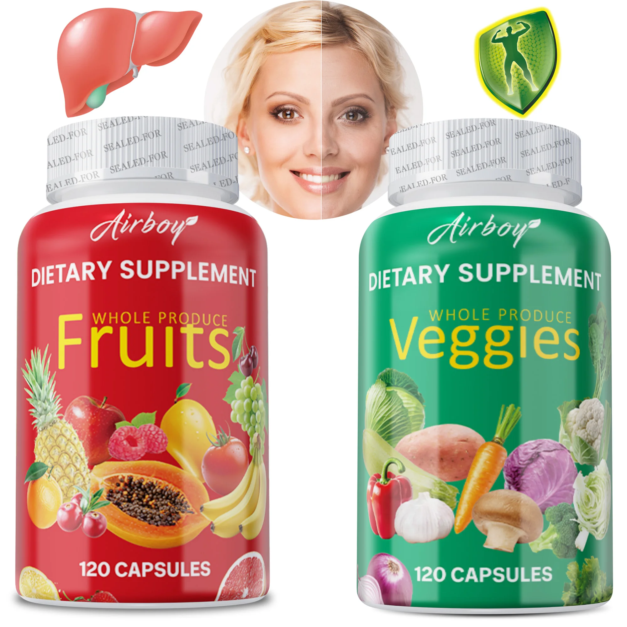 Добавка с фруктами и овощами — управление энергией, улучшение иммунитета, стимулирование здоровья кишечника — 2 бутылки 
Добавка с фруктами и овощами — управление энергией, улучшение иммунитета, стимулирование здоровья кишечника — 2 бутылки