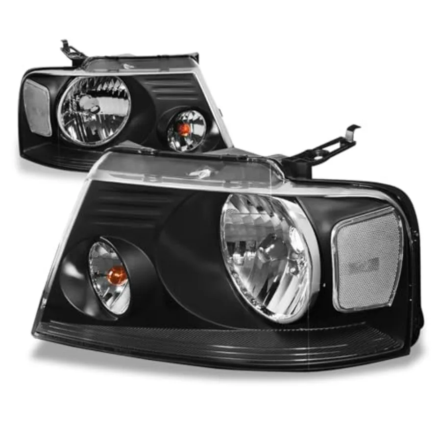 Комплект фар для Ford F-150 и Lincoln Mark LT 2004-2008 годов, галогенные, для водительской и пассажирской стороны, замена, черные
Комплект фар для Ford F-150 и Lincoln Mark LT 2004-2008 годов, галогенные, для водительской и пассажирской стороны, замена, черные