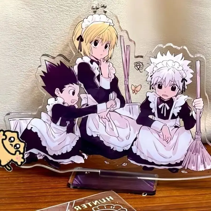 Новая акриловая фигурка-подставка HUNTER×HUNTER: Трио Килуа, Курапика и Гон в костюмах горничных, аниме-украшение для рабочего стола, декоративные принадлежности
Новая акриловая фигурка-подставка HUNTER×HUNTER: Трио Килуа, Курапика и Гон в костюмах горничных, аниме-украшение для рабочего стола, декоративные принадлежности