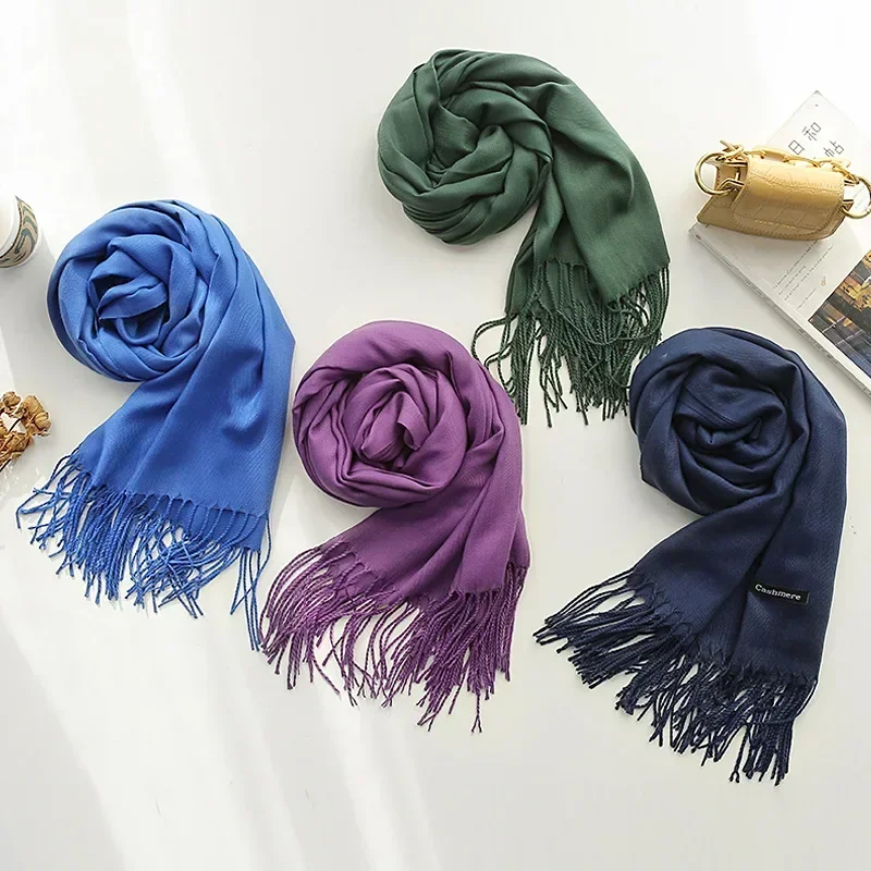 Women Winter Solid Tassel Basic Shawl Scarf Wrap Femme Bandana Stoles Bufandas Foulard Hijab Imitation Cashmere
Women Winter Solid Tassel Basic Shawl Scarf Wrap Femme Bandana Stoles Bufandas Foulard Hijab Imitation Cashmere
