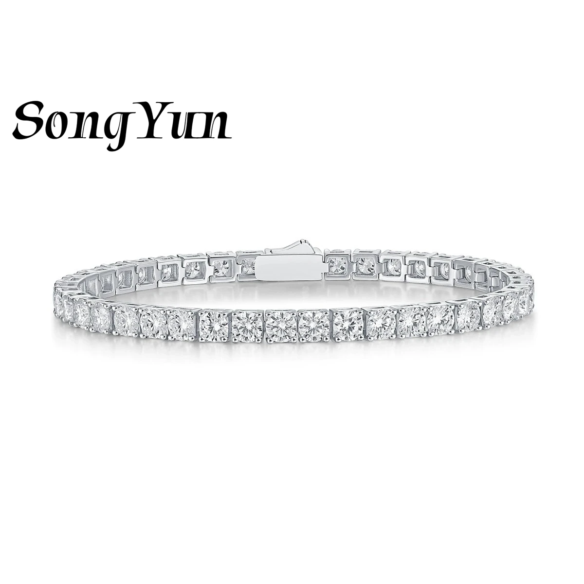 SONGYUN Brand Jewelry 925 Sterling Silver Bracelet Moissanite Diamond Station Romantic Women 18K Gold Plated SYT Patent Bangle
SONGYUN Brand Jewelry 925 Sterling Silver Bracelet Moissanite Diamond Station Romantic Women 18K Gold Plated SYT Patent Bangle