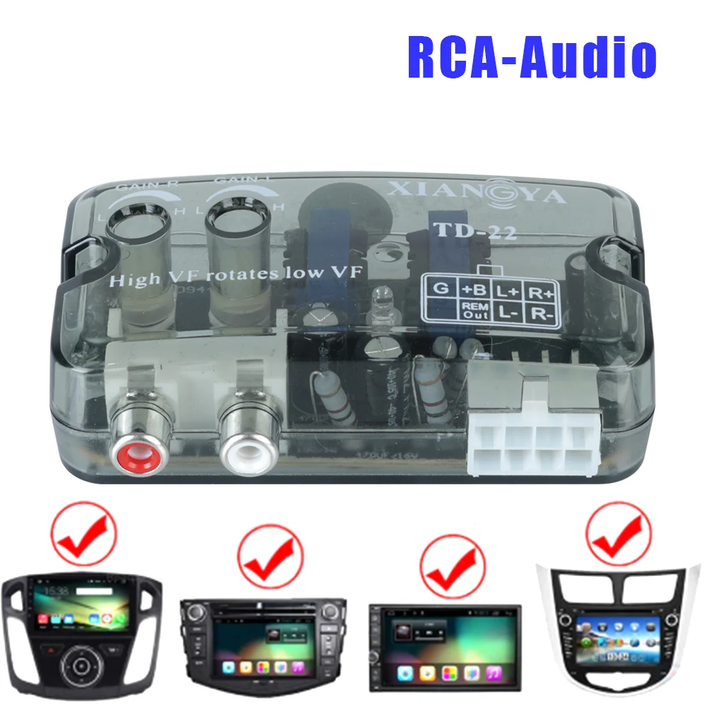 Adjustable Frequency Line High To Low Auto Car Audio Converter Speaker Level Converter Adapter Universal RCA Line 12V RCA Stereo
Adjustable Frequency Line High To Low Auto Car Audio Converter Speaker Level Converter Adapter Universal RCA Line 12V RCA Stereo