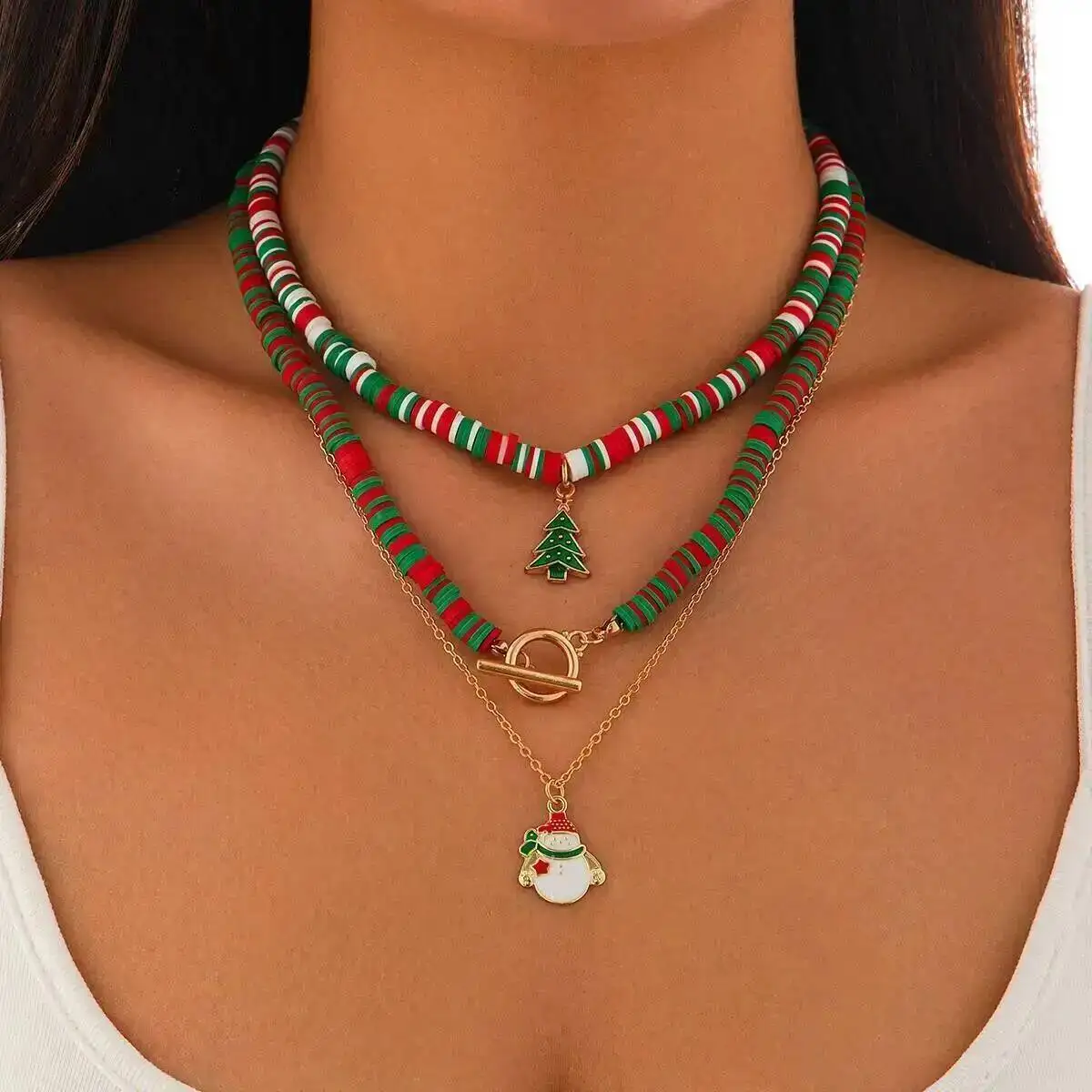 2026 3Pcs/Set Christmas Tree Santa Claus Pendant Necklace Women Romantic Cute Metal Clavicle OT Buckle Chain Jewelry
2026 3Pcs/Set Christmas Tree Santa Claus Pendant Necklace Women Romantic Cute Metal Clavicle OT Buckle Chain Jewelry