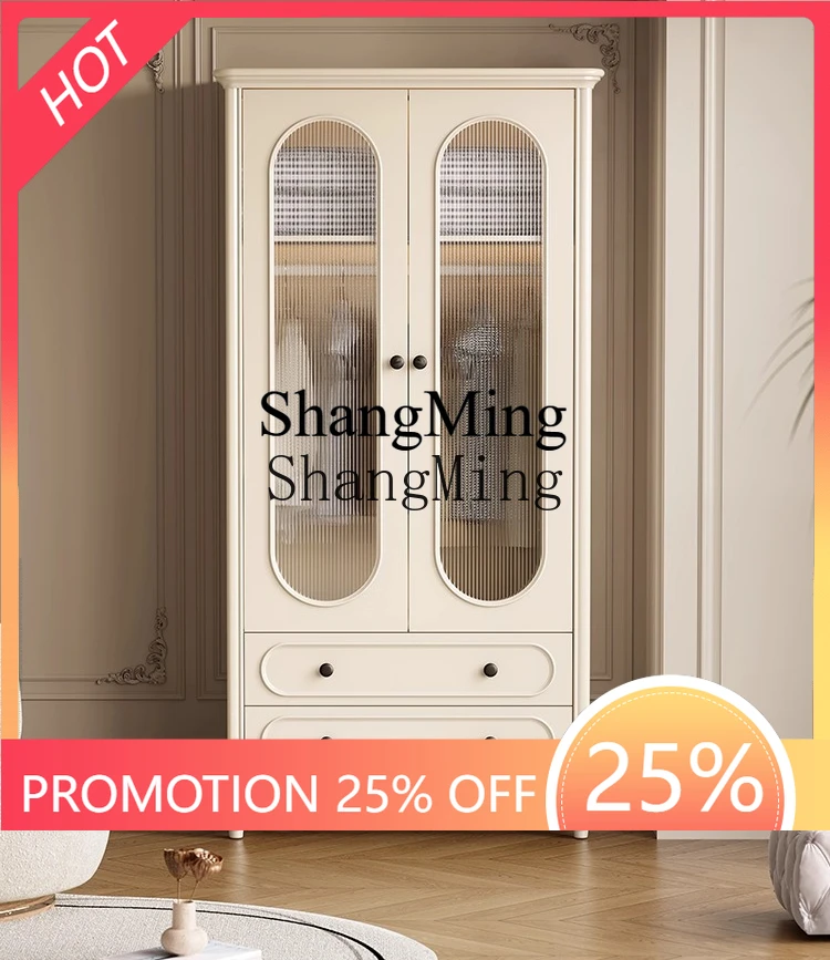 CL white solid wood wardrobe household bedroom two-door wardrobe simple small apartment storage cabinet locker
CL white solid wood wardrobe household bedroom two-door wardrobe simple small apartment storage cabinet locker