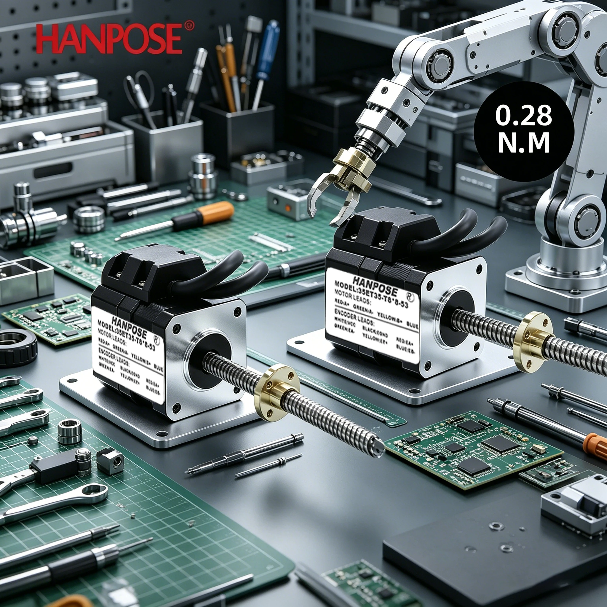 NEMA14 35ET35-T8*8 Closed-Loop Trapezoidal Screw, 24V DC, 3D Printer, Engraving Machine, and Automation Accessories
NEMA14 35ET35-T8*8 Closed-Loop Trapezoidal Screw, 24V DC, 3D Printer, Engraving Machine, and Automation Accessories