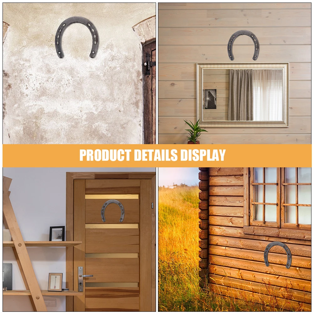 6pcs Horseshoe Wall Decor Cast Iron Metal Hanging Decoration Accessories Lightweight Iron Craft Horse Gift
6pcs Horseshoe Wall Decor Cast Iron Metal Hanging Decoration Accessories Lightweight Iron Craft Horse Gift