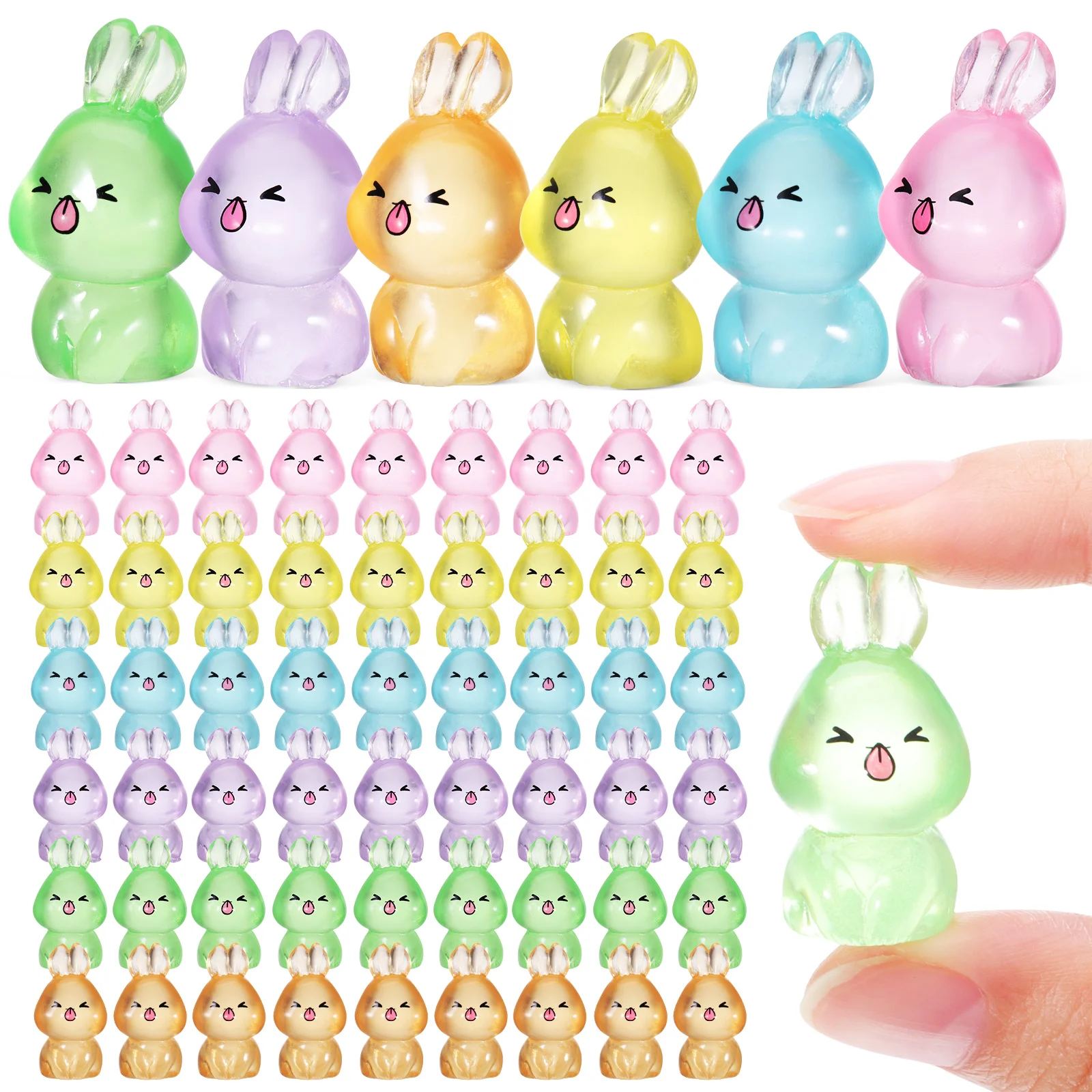 84 Pcs Resin Rabbit Figurines Glow In The Dark Figures the Dark Adorable Design Lightweight Material Bedroom Study Decor
84 Pcs Resin Rabbit Figurines Glow In The Dark Figures the Dark Adorable Design Lightweight Material Bedroom Study Decor