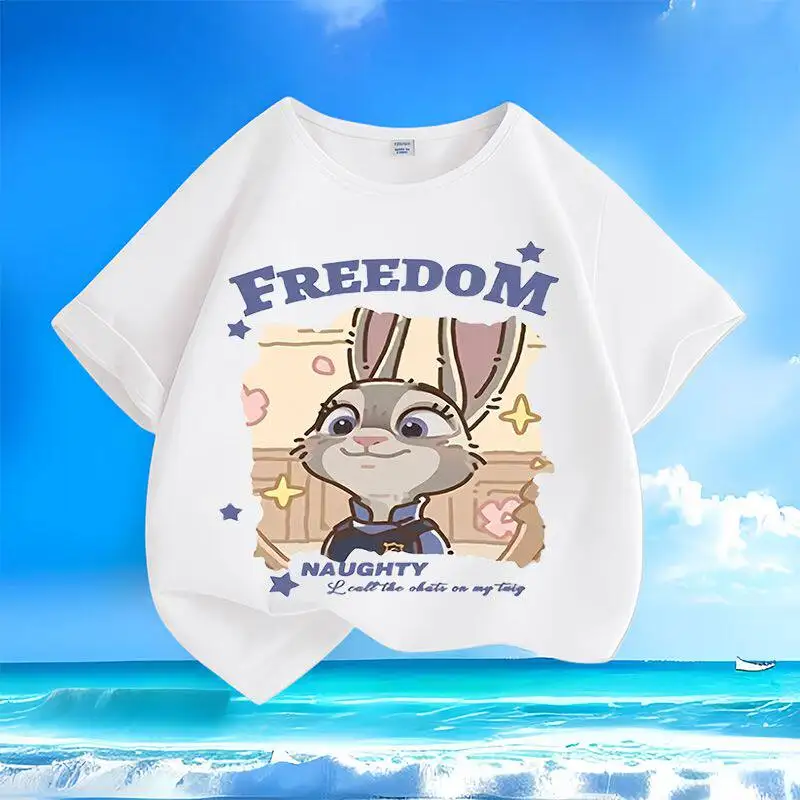 Детская футболка Crazy Animal City Cute Judy из чистого хлопка ярких цветов с принтом, одежда для родителей и детей, летняя новая модная одежда с короткими рукавами
Детская футболка Crazy Animal City Cute Judy из чистого хлопка ярких цветов с принтом, одежда для родителей и детей, летняя новая модная одежда с короткими рукавами