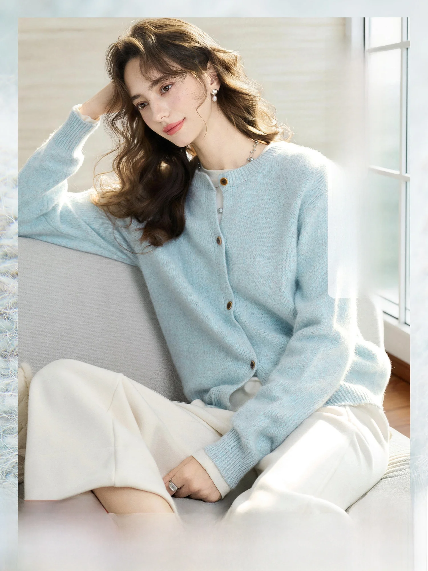 Women's Loose Wool Knitted Sweater Cardigan Pumpkin Valley Warm Time Spring Inner Wear Top Soft Nylon Blend Long Sve round...
Women's Loose Wool Knitted Sweater Cardigan Pumpkin Valley Warm Time Spring Inner Wear Top Soft Nylon Blend Long Sve round...