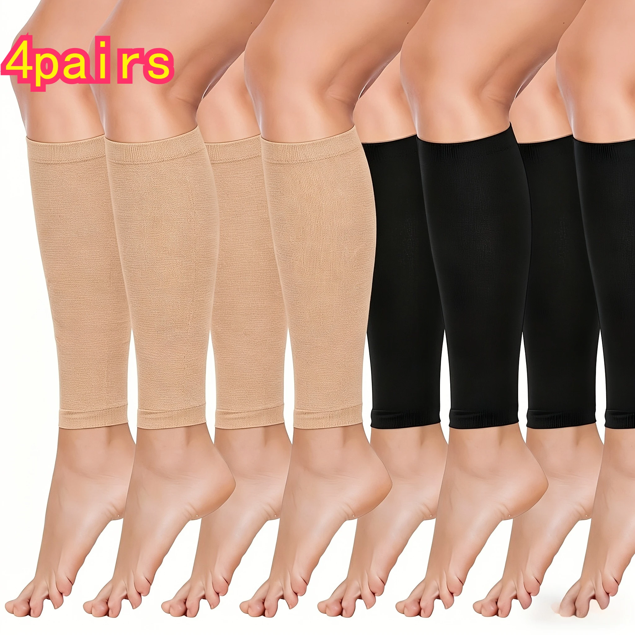 4-pairs Lightweight Compression Calf Socks, Unisex Running Compression Calf Socks - Toeless Compression Running Socks
4-pairs Lightweight Compression Calf Socks, Unisex Running Compression Calf Socks - Toeless Compression Running Socks