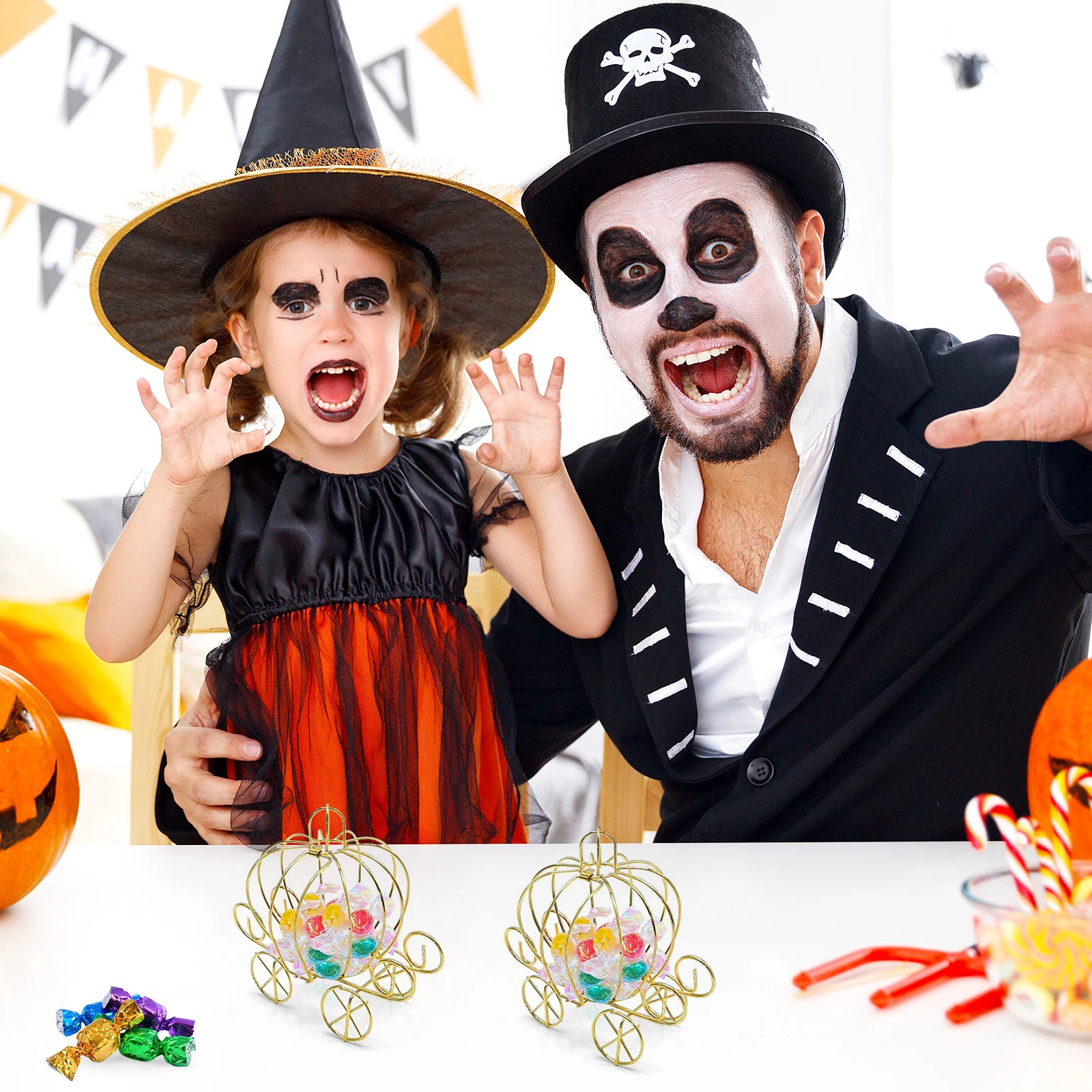 6pcs Metal Pumpkin Carriage Candy Boxes for Wedding Party Gifts Halloween Decorations Treat Storage Containers
6pcs Metal Pumpkin Carriage Candy Boxes for Wedding Party Gifts Halloween Decorations Treat Storage Containers