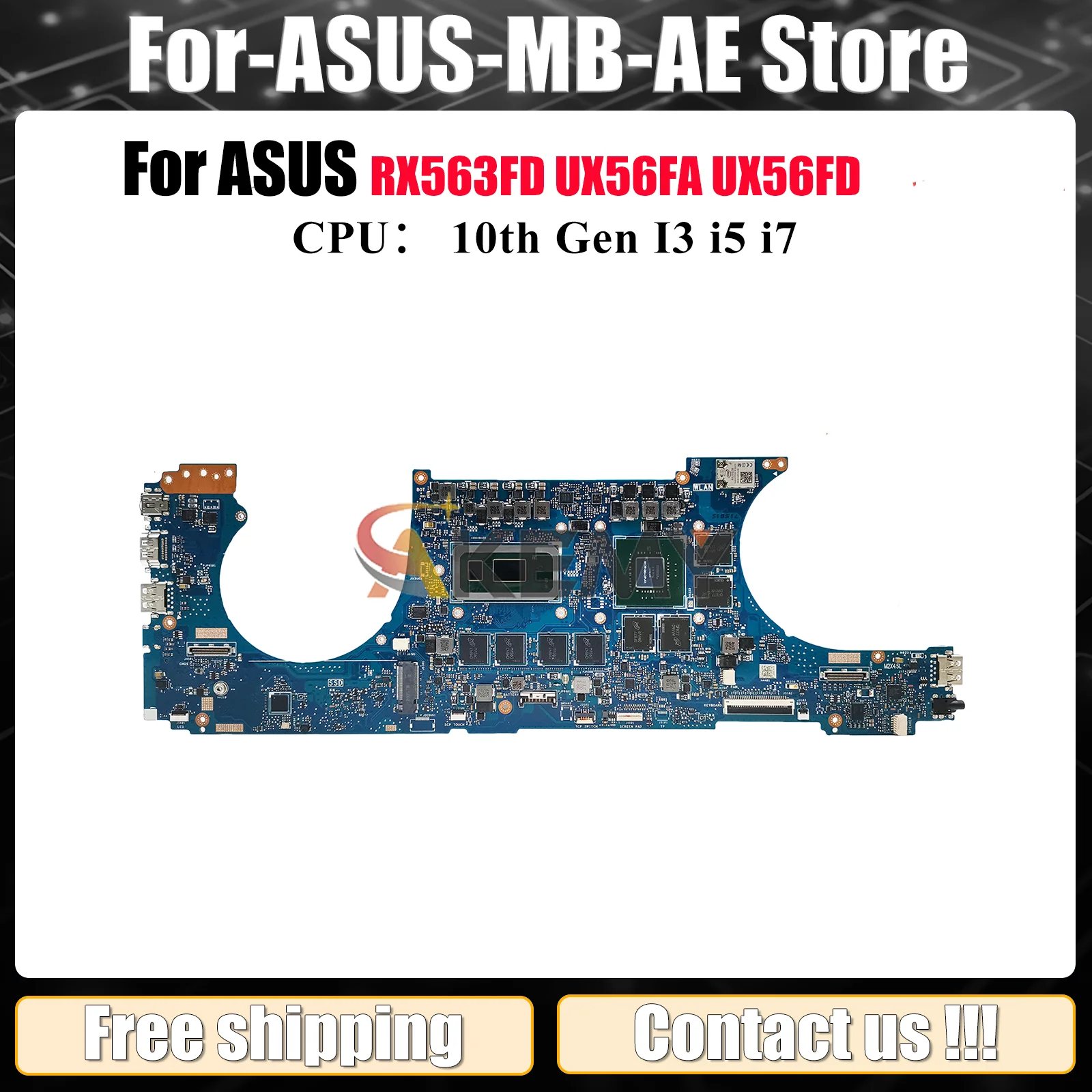 UX563FD Материнская плата для ноутбука ASUS ZenBook UX563 RX563FD UX56FA UX56FD BX563FD Q536FD Материнская плата для ноутбука 10-го поколения I3 i5 i7
UX563FD Материнская плата для ноутбука ASUS ZenBook UX563 RX563FD UX56FA UX56FD BX563FD Q536FD Материнская плата для ноутбука 10-го поколения I3 i5 i7