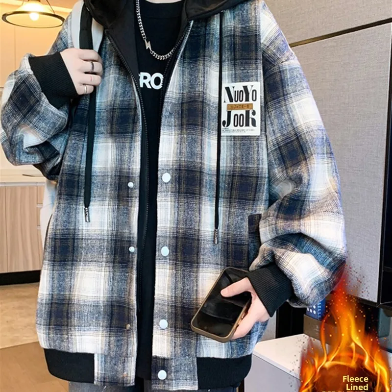 Thiened Fce клетчатая куртка для мальчиков-подростков, осенне-зимняя верхняя одежда, теплое длинное пальто из полиэстера с капюшоном из двух предметов
Thiened Fce клетчатая куртка для мальчиков-подростков, осенне-зимняя верхняя одежда, теплое длинное пальто из полиэстера с капюшоном из двух предметов