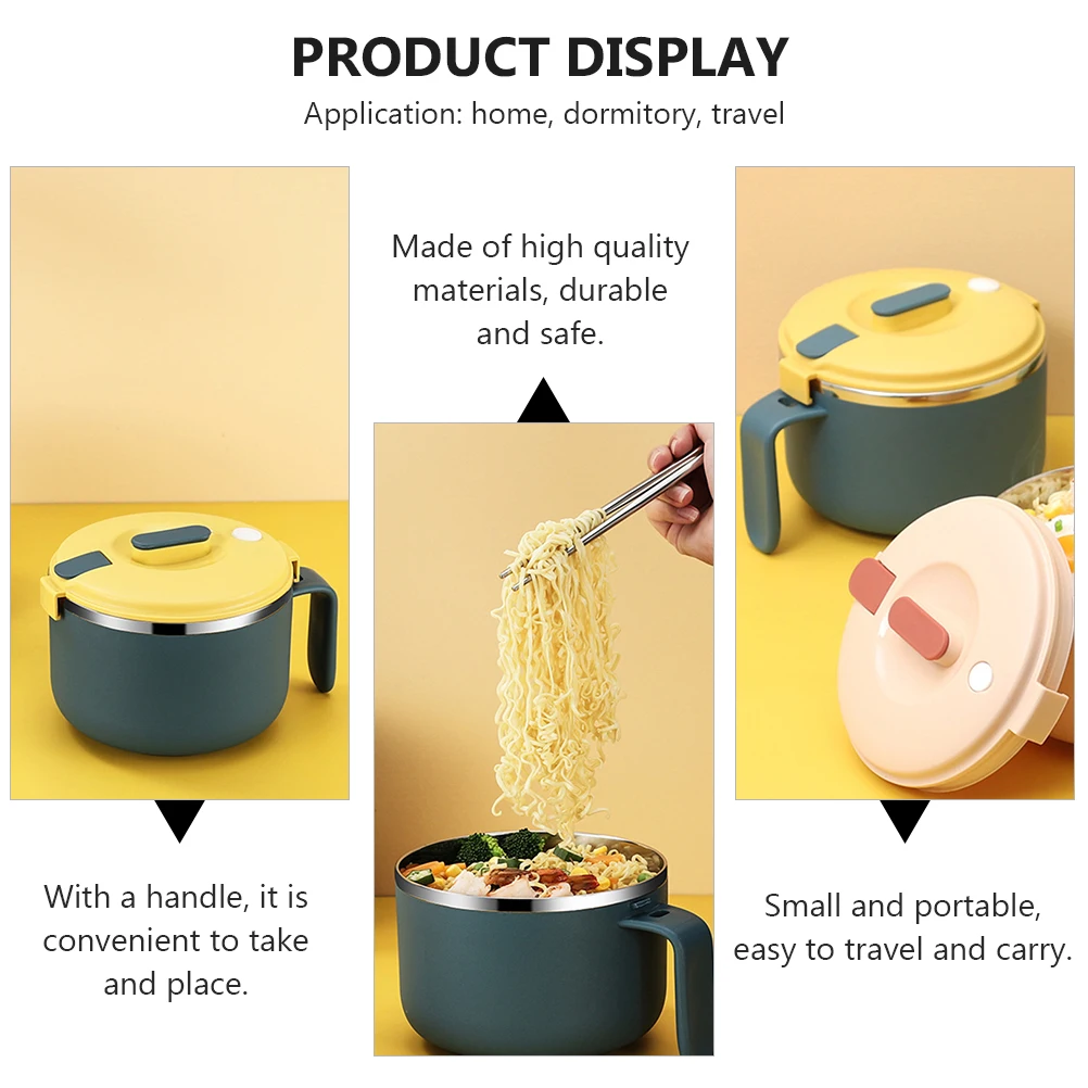 1pc Stainless Steel Noodle Multi Purpose Food Serving Container Dessert Salad Bowl Office Kitchen Supplies Rice Bowl With Lid
1pc Stainless Steel Noodle Multi Purpose Food Serving Container Dessert Salad Bowl Office Kitchen Supplies Rice Bowl With Lid