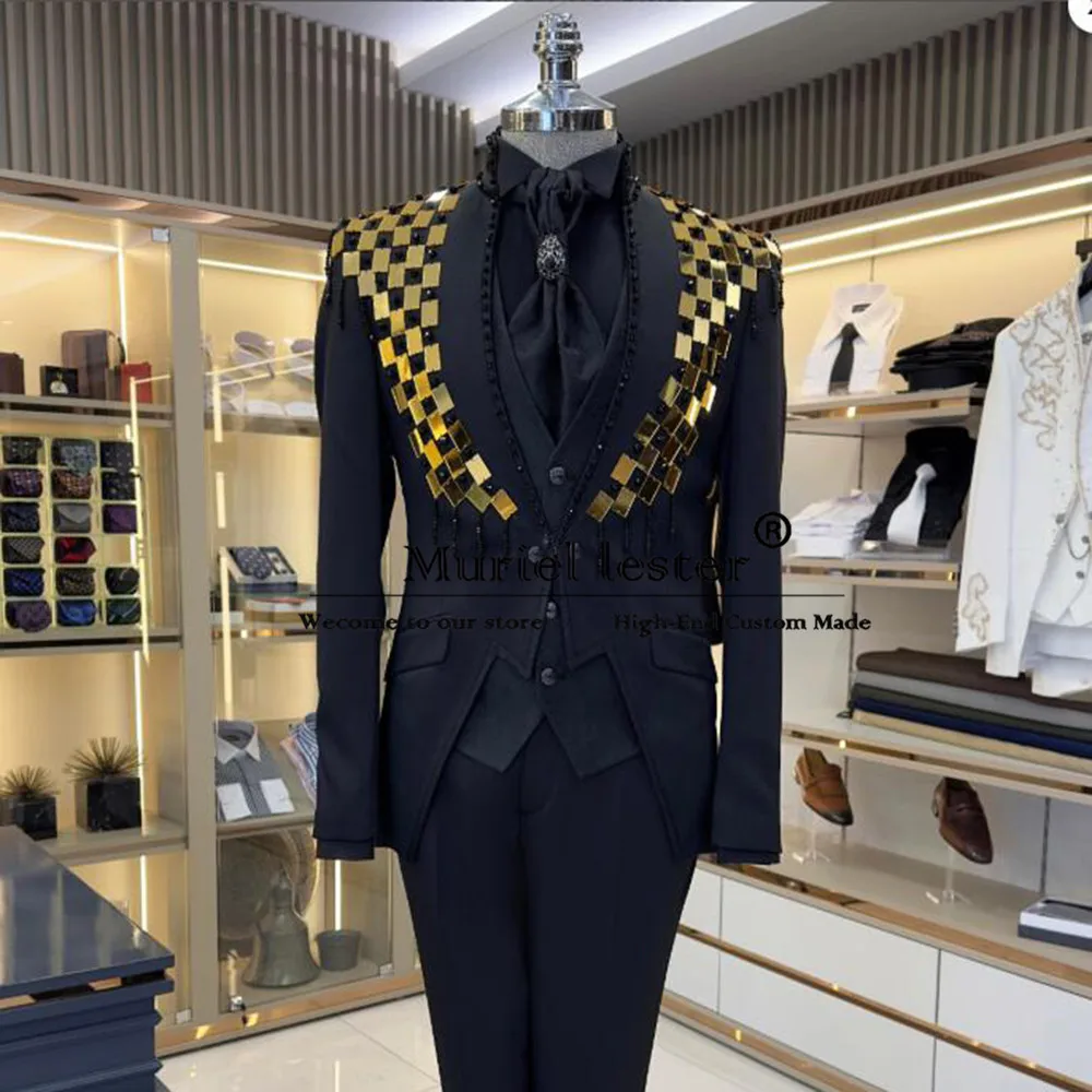 Luxury Diamond Beaded Suit Men Slim Fit 3-Piece Formal Occasion Wedding Groom Tuxedo Customized Man Business Party Clothing 2025
Luxury Diamond Beaded Suit Men Slim Fit 3-Piece Formal Occasion Wedding Groom Tuxedo Customized Man Business Party Clothing 2025