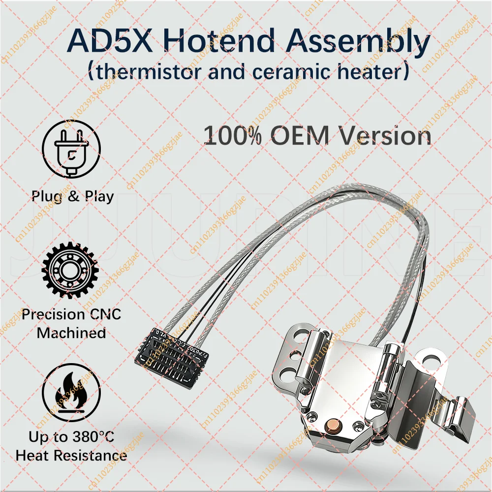 Genuine for Flashforge AD5X Hotend Heater Original Heating Assembly Kit with Heater Cartridge and Thermistor Temperature Sensor
Genuine for Flashforge AD5X Hotend Heater Original Heating Assembly Kit with Heater Cartridge and Thermistor Temperature Sensor