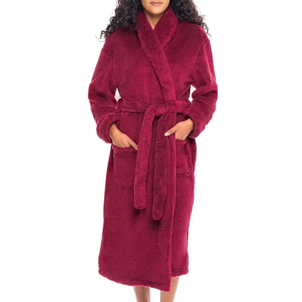 Women's Plush Fleece Robe, Warm Shaggy Bathrobe
Women's Plush Fleece Robe, Warm Shaggy Bathrobe