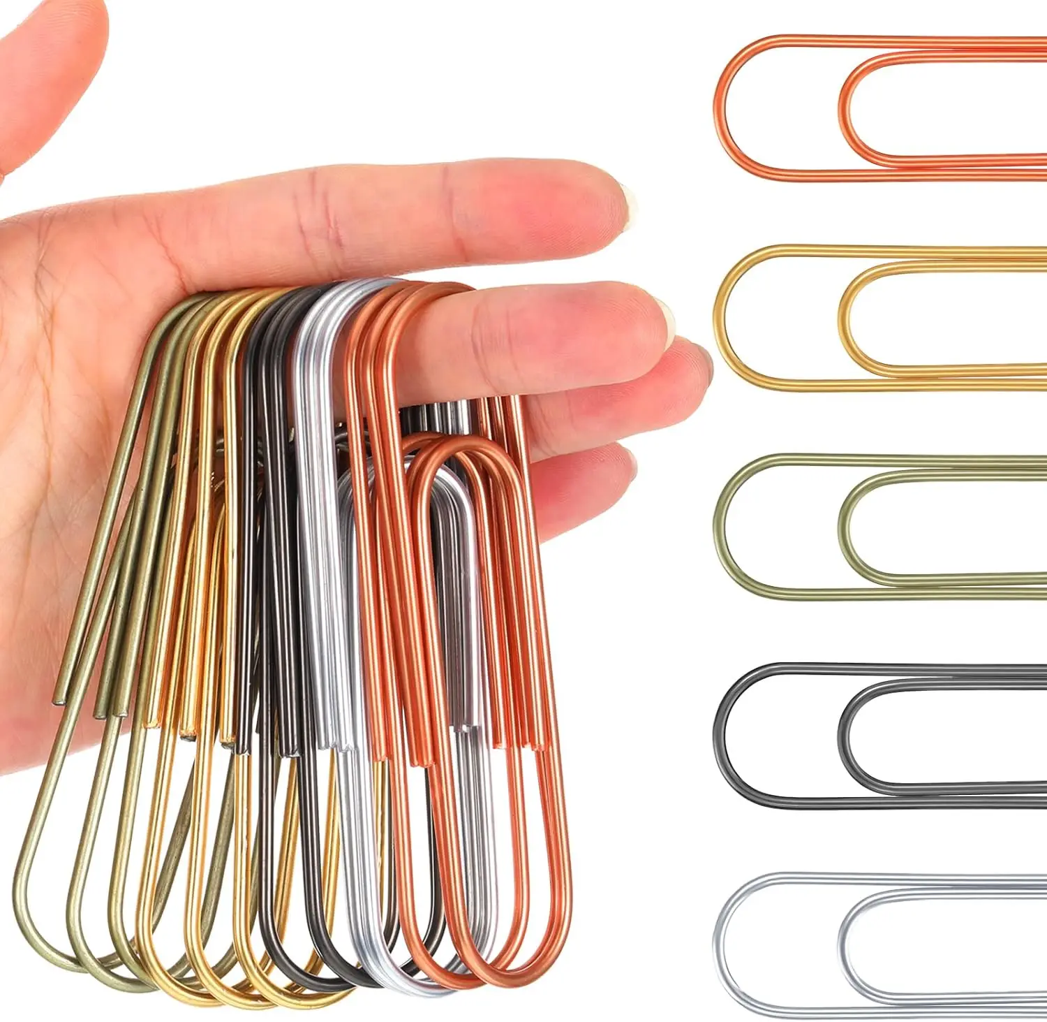 25 Pcs Jumbo Paper Clips 4 Inch Large Metal Multicolored for Office School Bookmark Document Organization
25 Pcs Jumbo Paper Clips 4 Inch Large Metal Multicolored for Office School Bookmark Document Organization