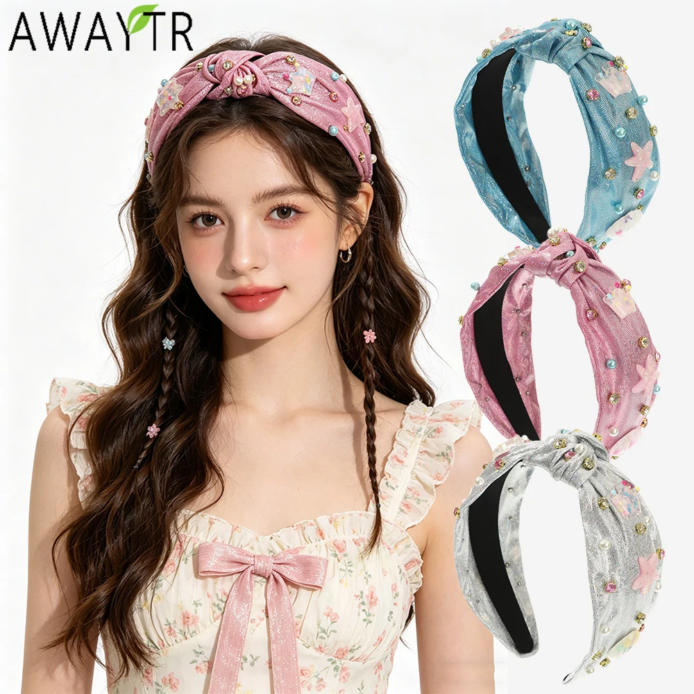 AWAYTR Sequined Knotted Headbands Fashion Fabric Wide Edge Headband Plastic Hair Accessories For Women Valentine's Headwear
AWAYTR Sequined Knotted Headbands Fashion Fabric Wide Edge Headband Plastic Hair Accessories For Women Valentine's Headwear