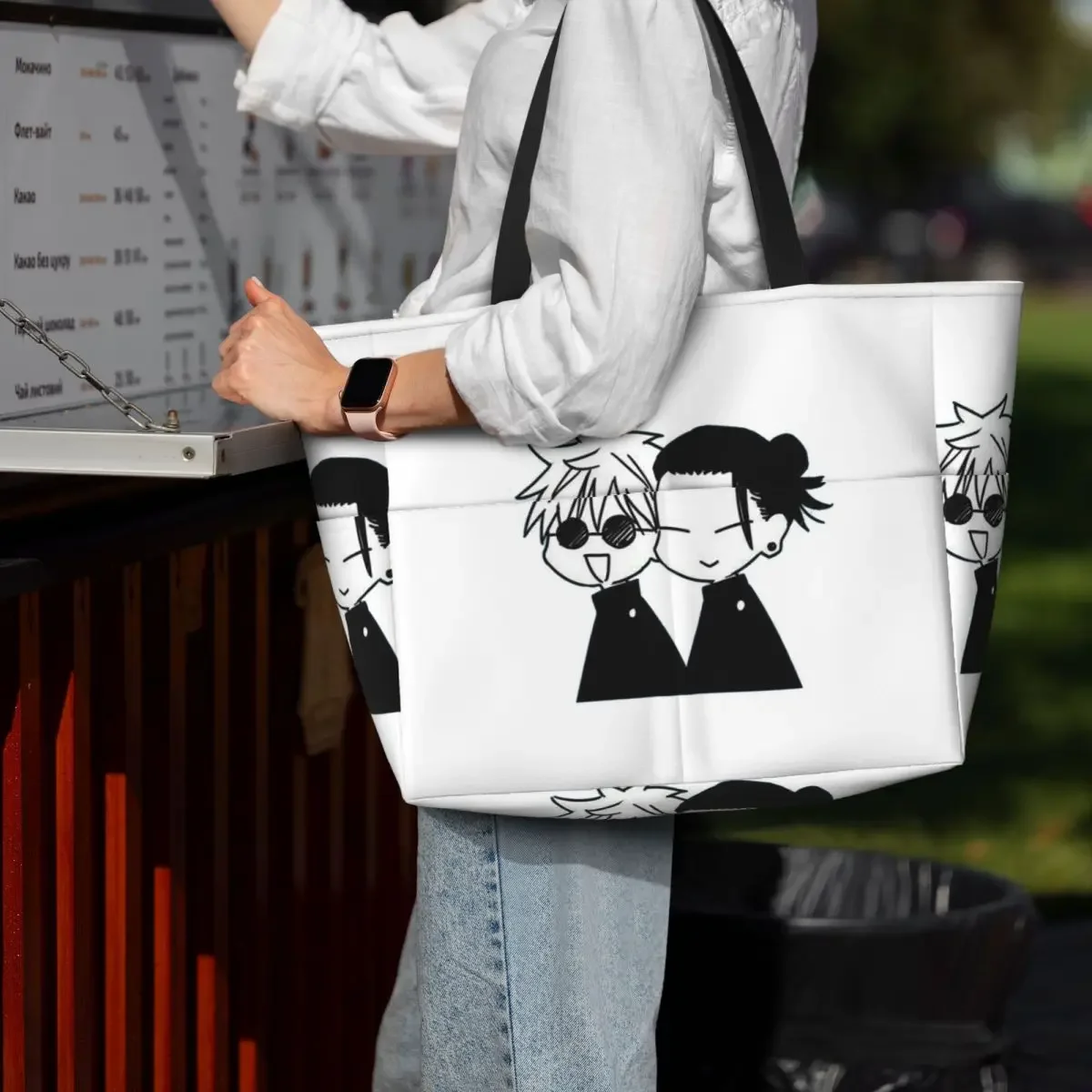 Gojo Satoru And Geto Suguru Beach Tote Bag Sport Gym Yoga Duffle Large Tote Bag Women Travel Bag Fitness bag
Gojo Satoru And Geto Suguru Beach Tote Bag Sport Gym Yoga Duffle Large Tote Bag Women Travel Bag Fitness bag