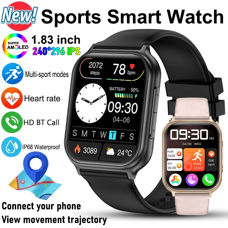 New Smartwatches Men Women Sports Fitness Track IP68 Waterproof Heart Rate GPS Track Sleep HD Bluetooth Call 700 mAh Smart Watch
New Smartwatches Men Women Sports Fitness Track IP68 Waterproof Heart Rate GPS Track Sleep HD Bluetooth Call 700 mAh Smart Watch