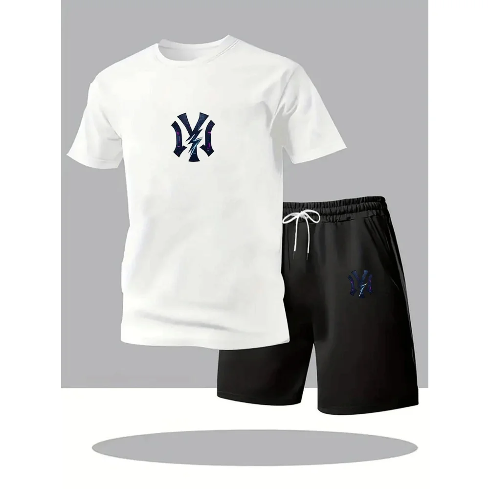 Men's Summer Beach Sports Suit Casual Outdoor Basketball Sports Comfortable Two-Piece Set with Fashion Loose T-Shirt And Shorts
Men's Summer Beach Sports Suit Casual Outdoor Basketball Sports Comfortable Two-Piece Set with Fashion Loose T-Shirt And Shorts