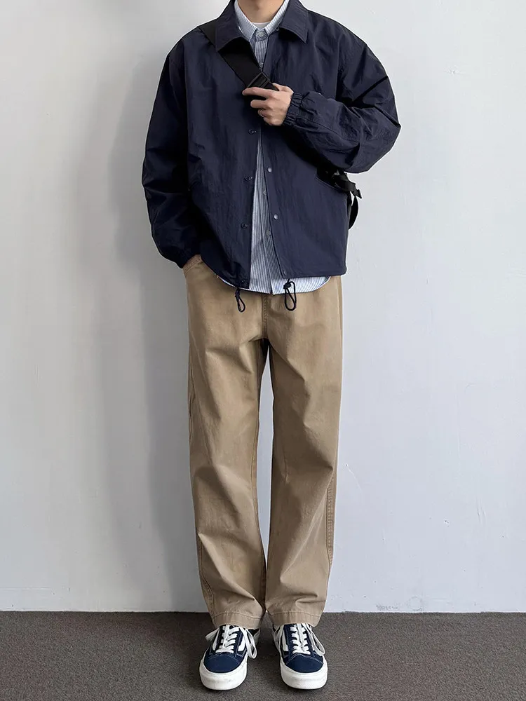 Khaki Workwear Pants American Washed Casual Straight Leg Trousers for Men Spring Season Standard Fit Anti-Wrinkle Jeans
Khaki Workwear Pants American Washed Casual Straight Leg Trousers for Men Spring Season Standard Fit Anti-Wrinkle Jeans