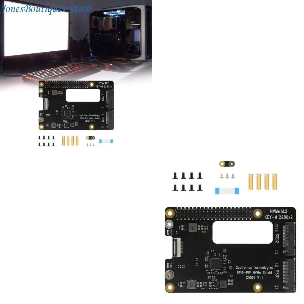X1004 PCIe to NVMe Double 2280 SSD Плата расширения HAT для платы 5 W8KE
X1004 PCIe to NVMe Double 2280 SSD Плата расширения HAT для платы 5 W8KE