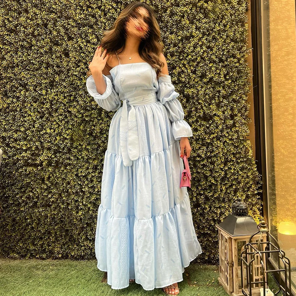 CustomizedSashes Elegant Blue A-Line Chiffon Evening Dress Floor Length Spaghetti Straps Square Neck Sleeveless Custom Made Prom
CustomizedSashes Elegant Blue A-Line Chiffon Evening Dress Floor Length Spaghetti Straps Square Neck Sleeveless Custom Made Prom