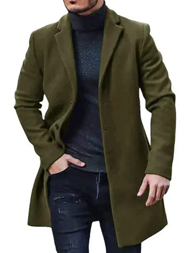 New 2025 spring Autumn Men's Long Single-breasted Jacket Solid Button Coats Casual Loose Man trench over coat Outerwear Clothing
New 2025 spring Autumn Men's Long Single-breasted Jacket Solid Button Coats Casual Loose Man trench over coat Outerwear Clothing