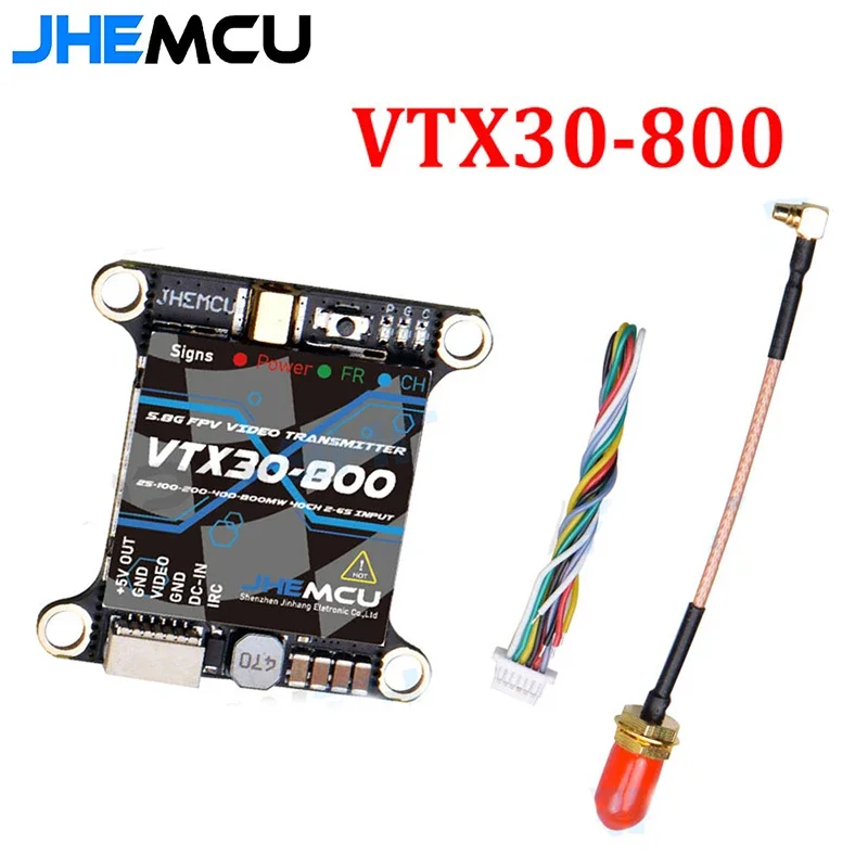 JHEMCU VTX30-800 5,8G 40CH PitMode 25 МВт 100 МВт 200 МВт 400 МВт 800 МВт Регулируемый VTX 2-6S 30X30 мм для RC FPV Racing Freestyle Drone
JHEMCU VTX30-800 5,8G 40CH PitMode 25 МВт 100 МВт 200 МВт 400 МВт 800 МВт Регулируемый VTX 2-6S 30X30 мм для RC FPV Racing Freestyle Drone