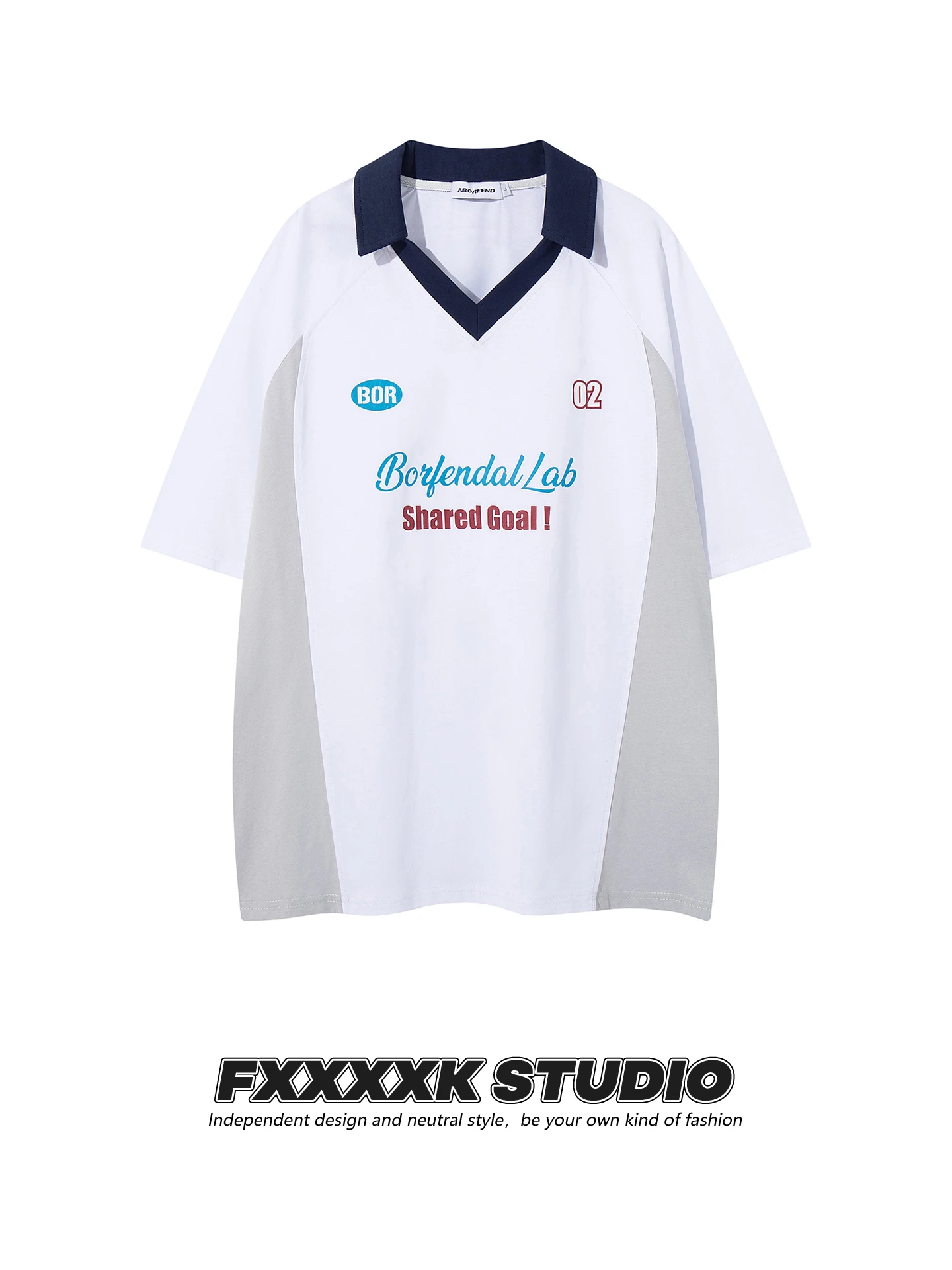 FXK Original Retro American Trendy Brand V-Ne Collar Letter Print Splice Color Sport Sle ort Sve T-irt Top
FXK Original Retro American Trendy Brand V-Ne Collar Letter Print Splice Color Sport Sle ort Sve T-irt Top