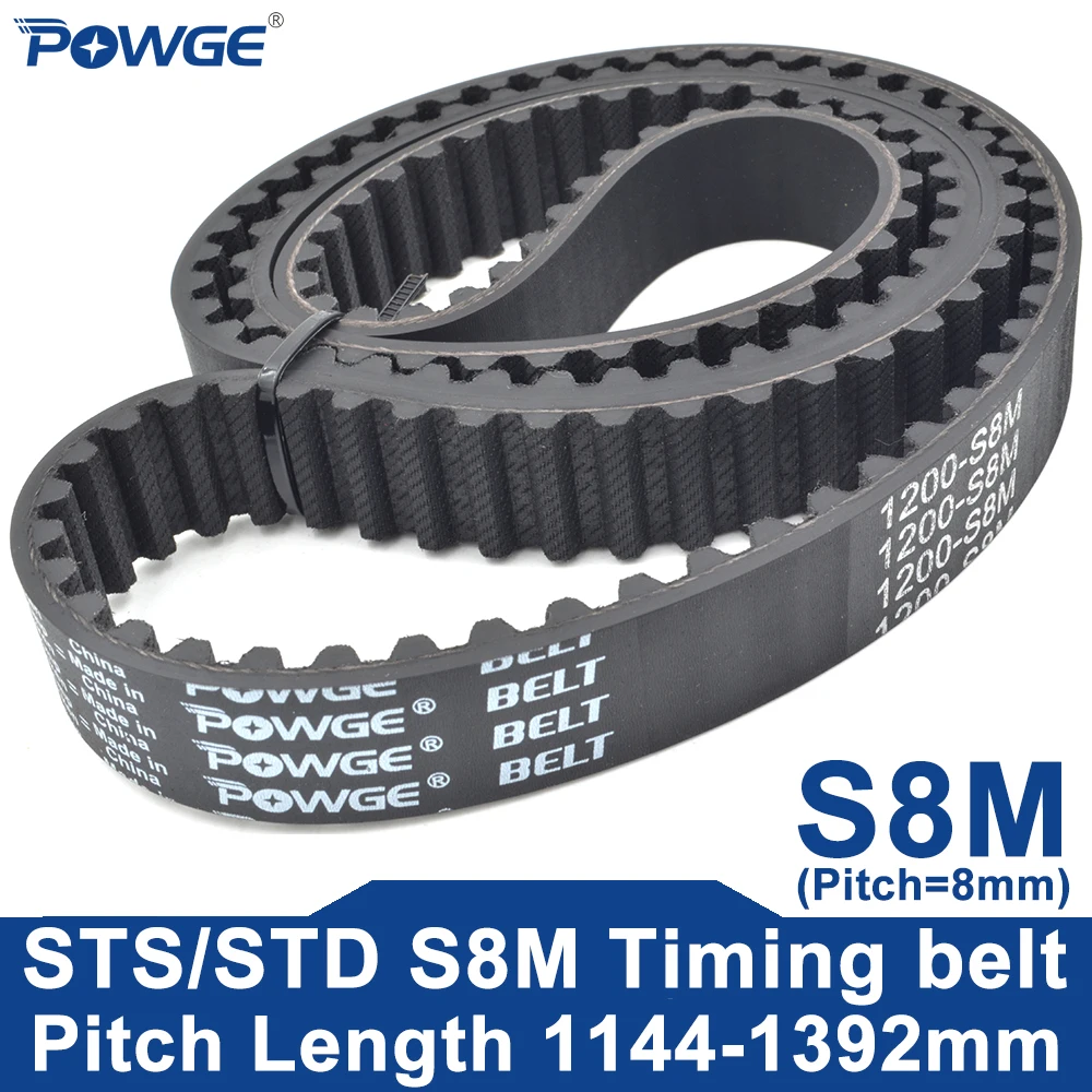 POWGE STD S8M Timing belt Lp=1144-1392mm 1152 1160 1168 1176 1184 1192 1200 1208 1216 1224 1232 1240 1248 1256 1264 1272 1280
POWGE STD S8M Timing belt Lp=1144-1392mm 1152 1160 1168 1176 1184 1192 1200 1208 1216 1224 1232 1240 1248 1256 1264 1272 1280