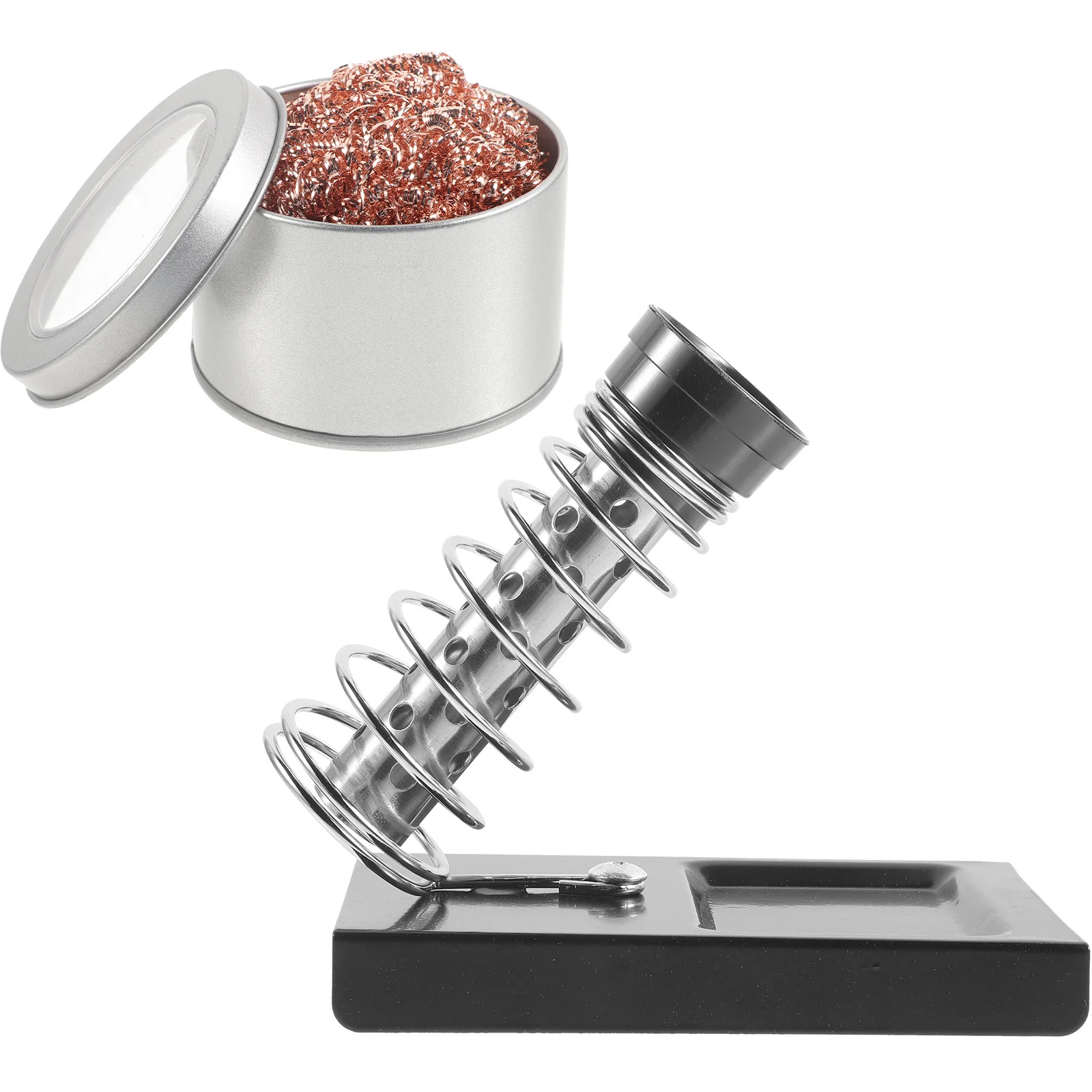 1Set Soldering Iron Holder Stand with Metal Bracket and Coil Tip Cleaner Portable Soldering Accessories for Long-Term Work
1Set Soldering Iron Holder Stand with Metal Bracket and Coil Tip Cleaner Portable Soldering Accessories for Long-Term Work